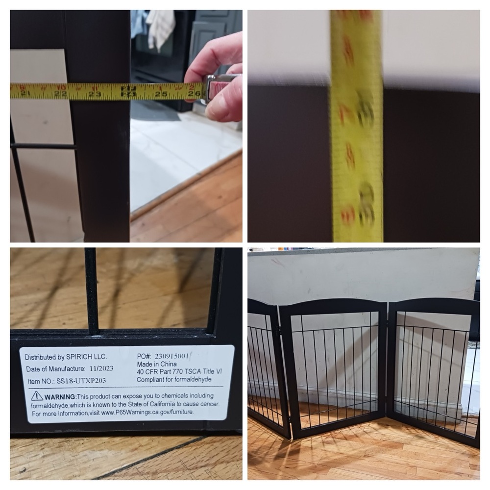 PAWZ Black Adjustable Metal Storage Barrier